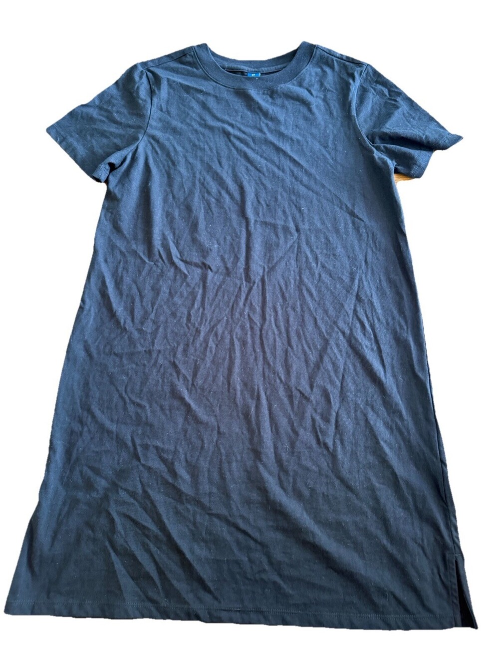 Old Navy Tee-Shirt Mini Dress Crew Neck Short Sleeves Black Size XS